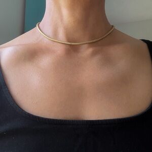 Vintage 1970s Gold Choker Necklace
